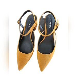 Mango Tan Pointed Toe Heels